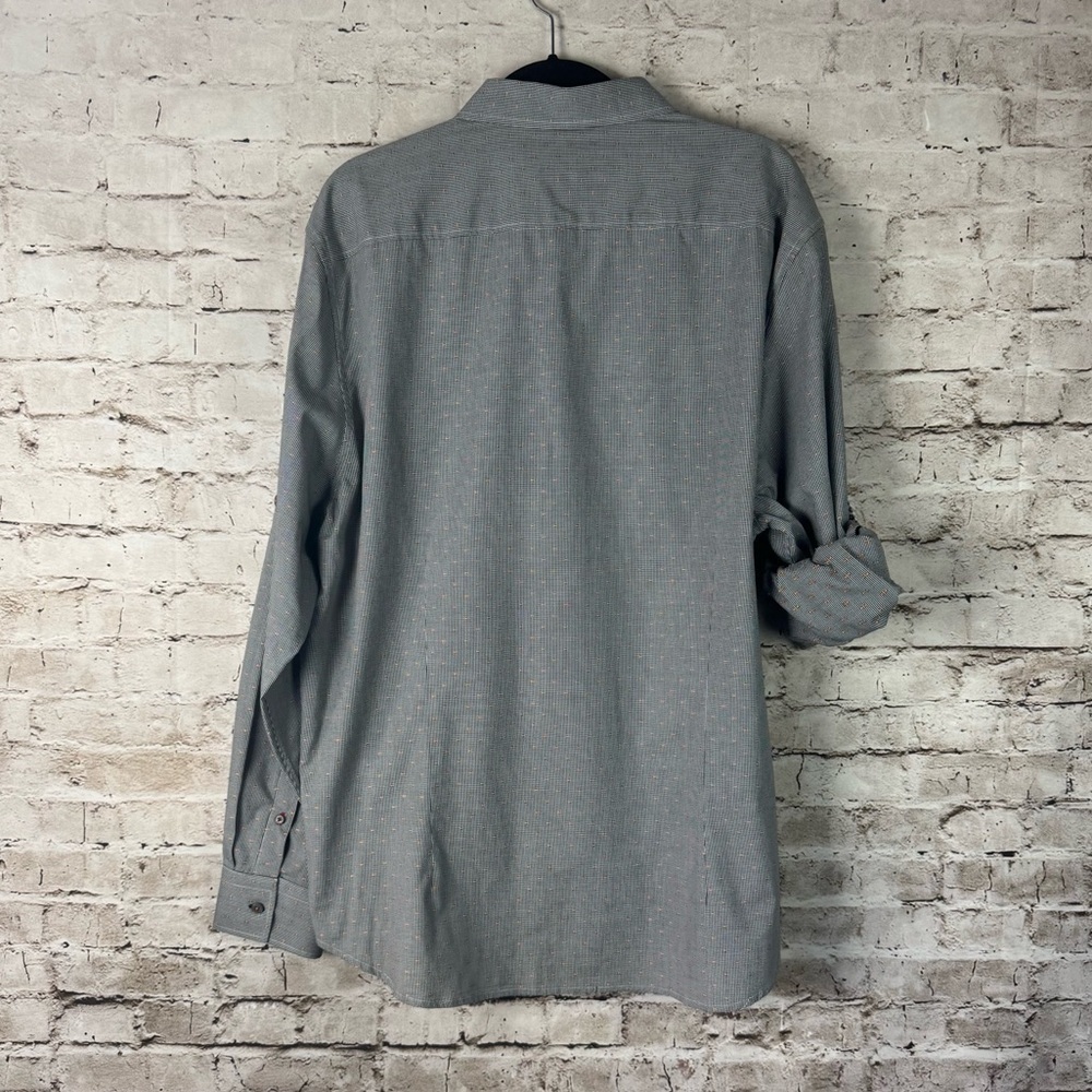 Robert Graham 3XL Long Sleeve Button Down Shirt Roll Tab Black White Orange - Picture 10 of 10
